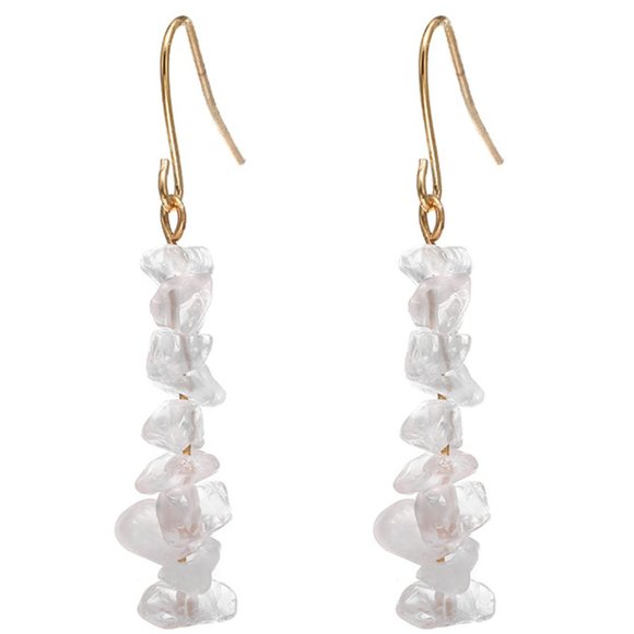 New Natural Crystal Stone Women's Earrings LX149252005EV - Picture 1 of 1